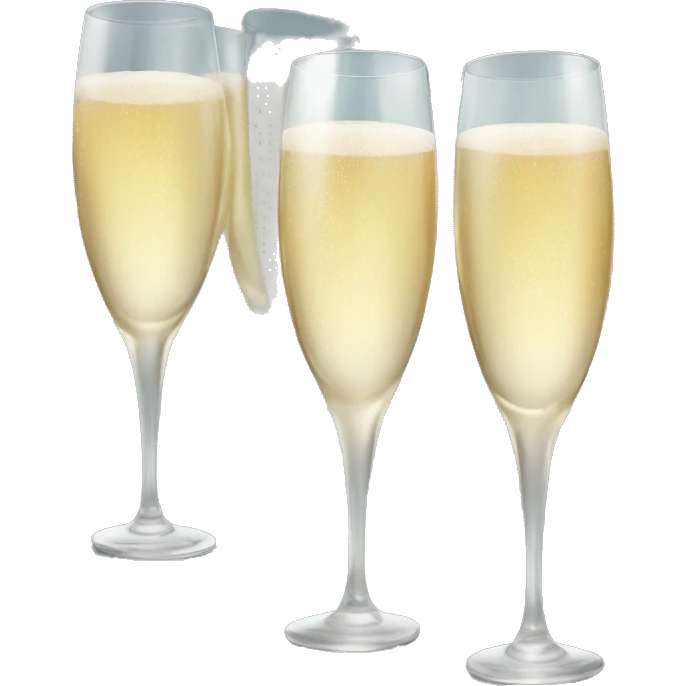 Champagne in the glasses  emoji