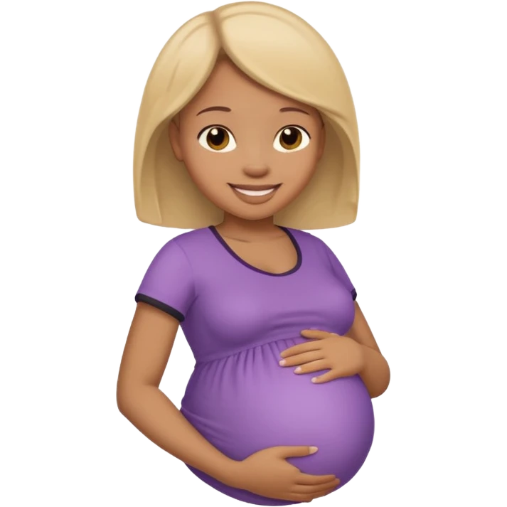 A pregnant black teen  emoji