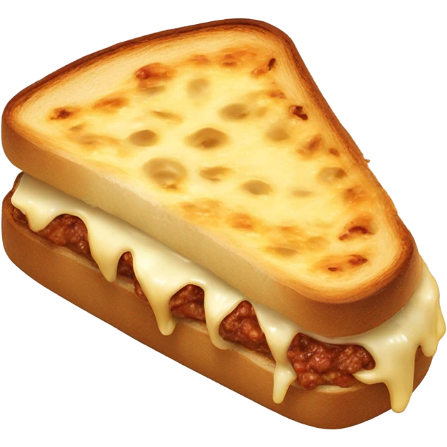 one panini Bolognese with cheese  emoji