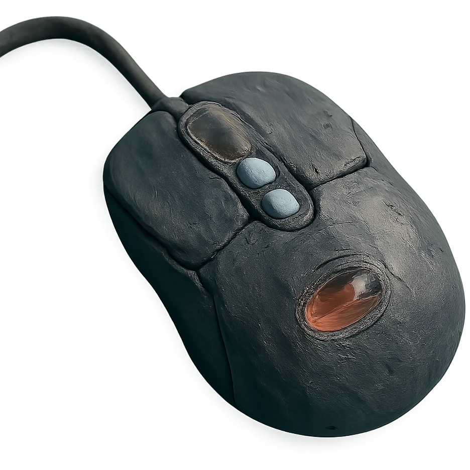 claymation style gaming mouse emoji