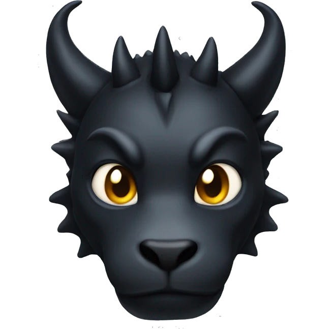 a black dragon with cat ears emoji