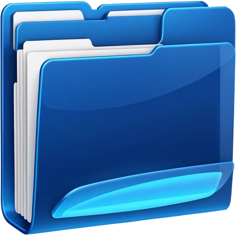 dark blue neon file folder emoji