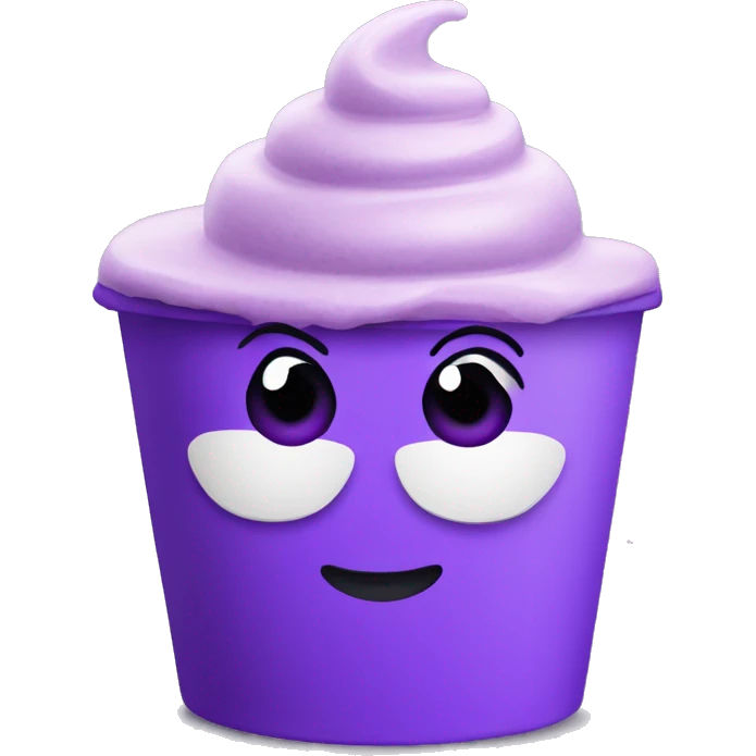 cup of purple ice cream emoji