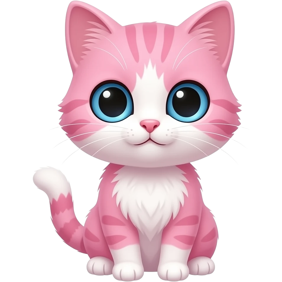 kawaii  cat pink emoji