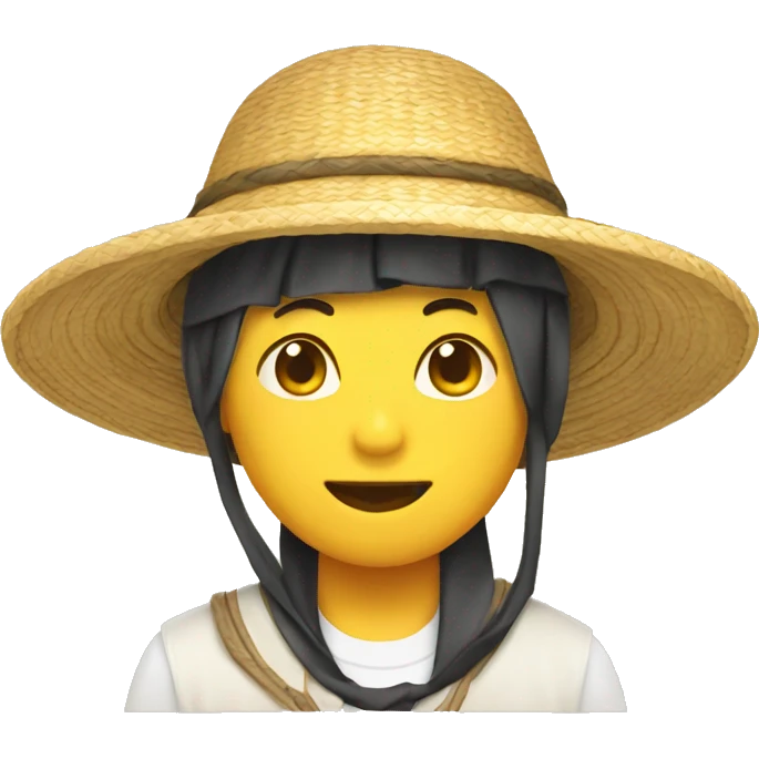 Chinese straw hat emoji