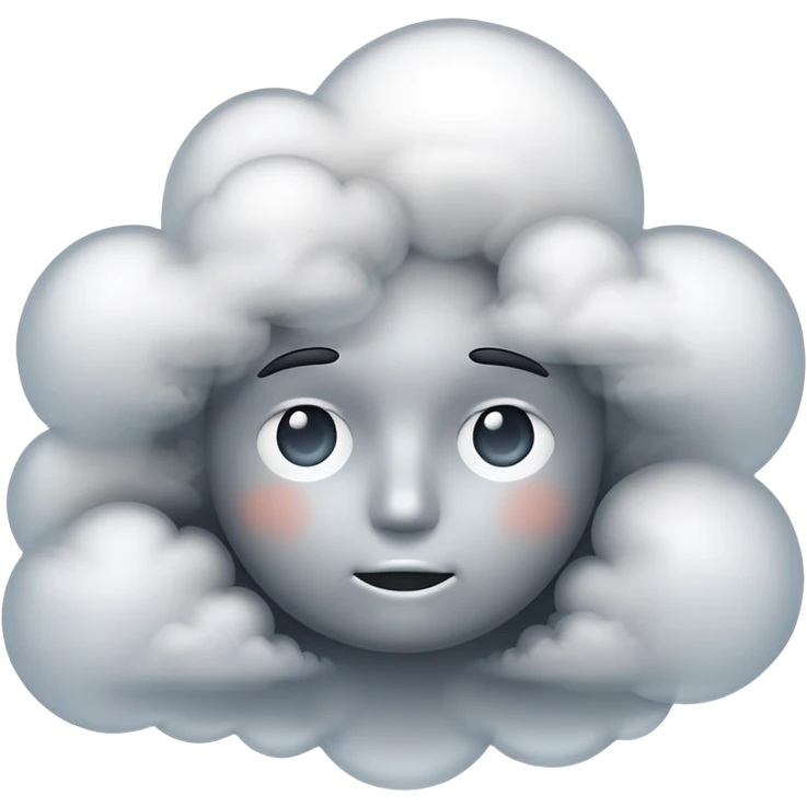 smoke coming out a face emoji
