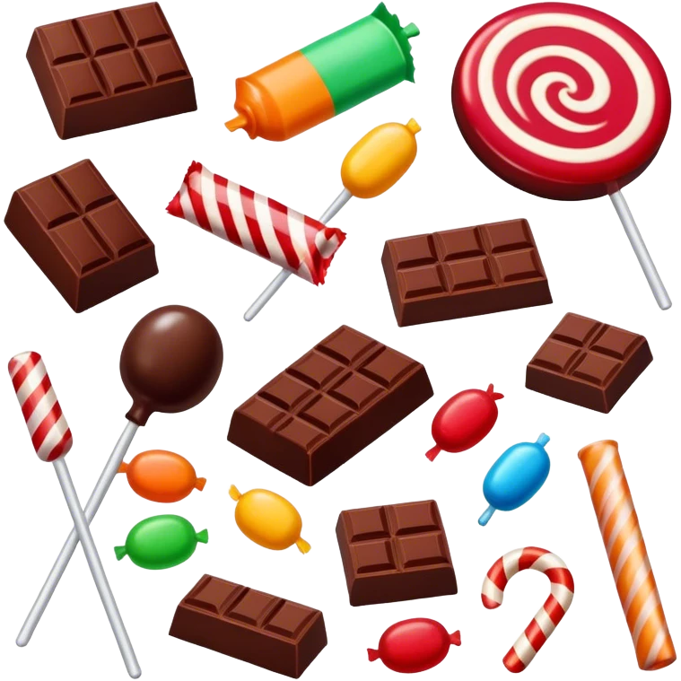 Chocolate and candy emoji