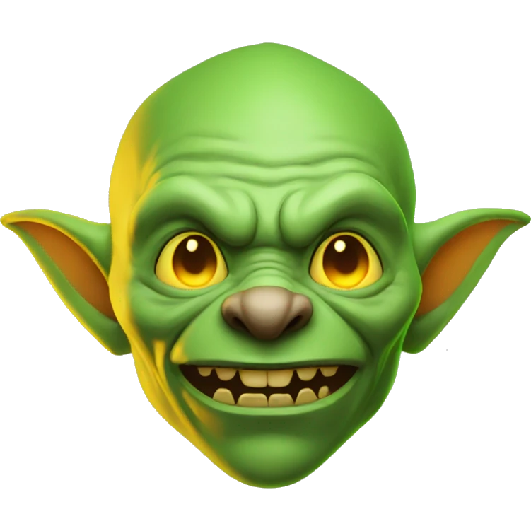 goblin with glowing neon elements emoji