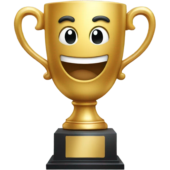 Happy trophy emoji