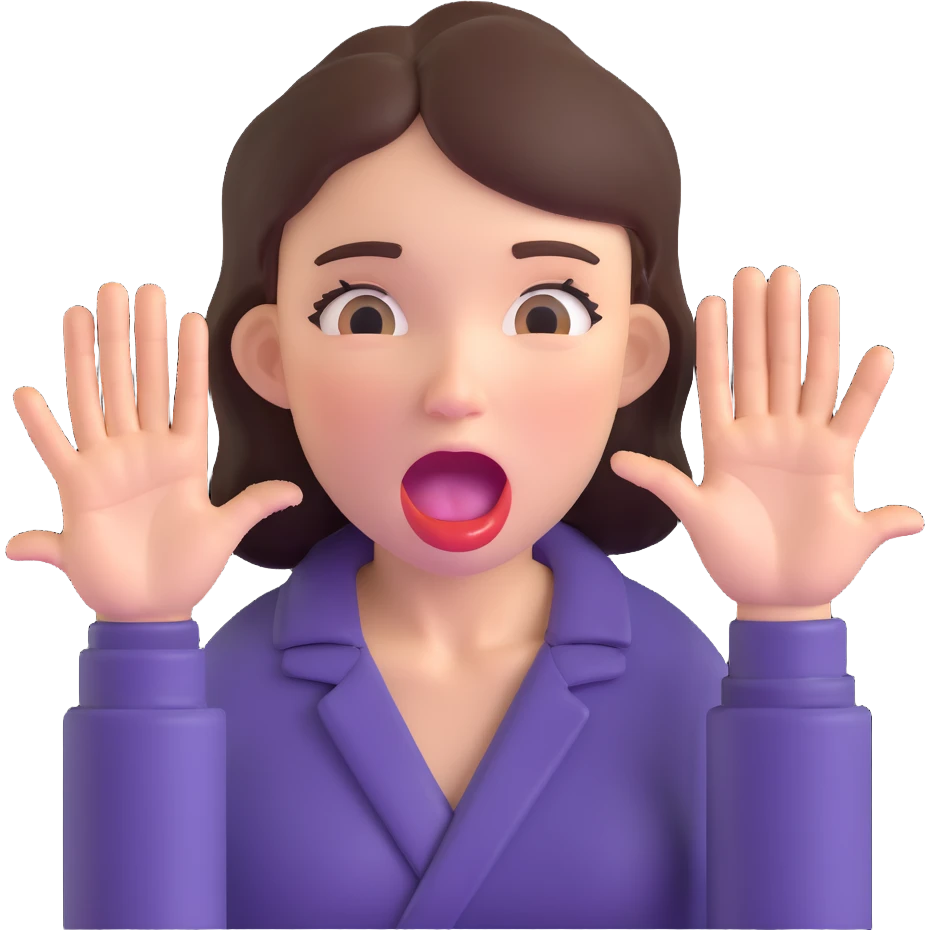 woman with drooling face and hands reaching for food, showing strong hunger emoji