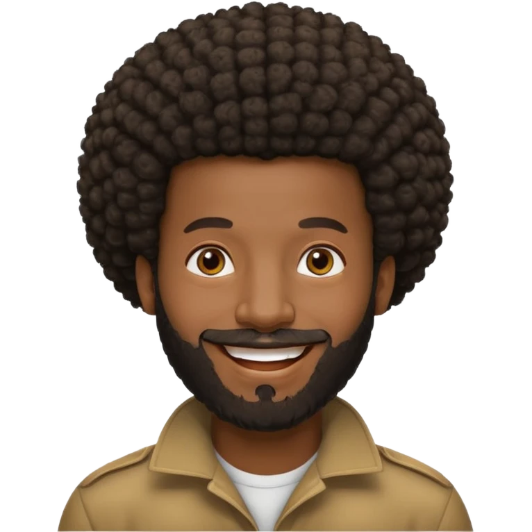 afro barbe tete chauve emoji