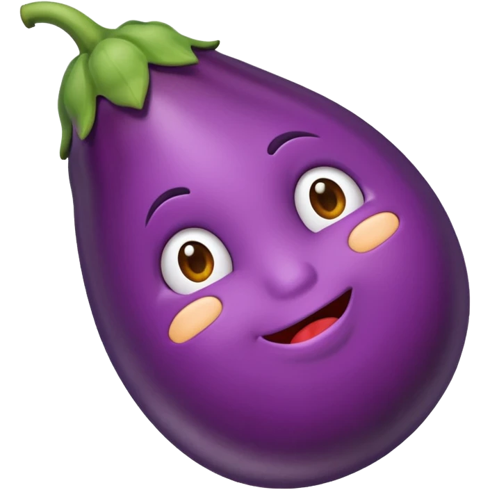 thinking emoji sucking on aubergine 🍆  emoji