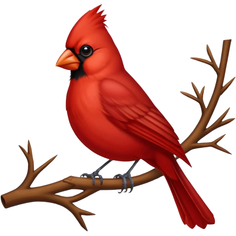 Cardinal bird with pink background emoji
