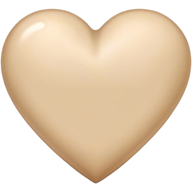 Beige heart emoji