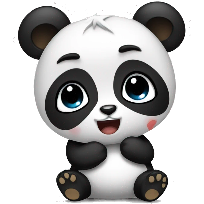 Crying panda chibi emoji