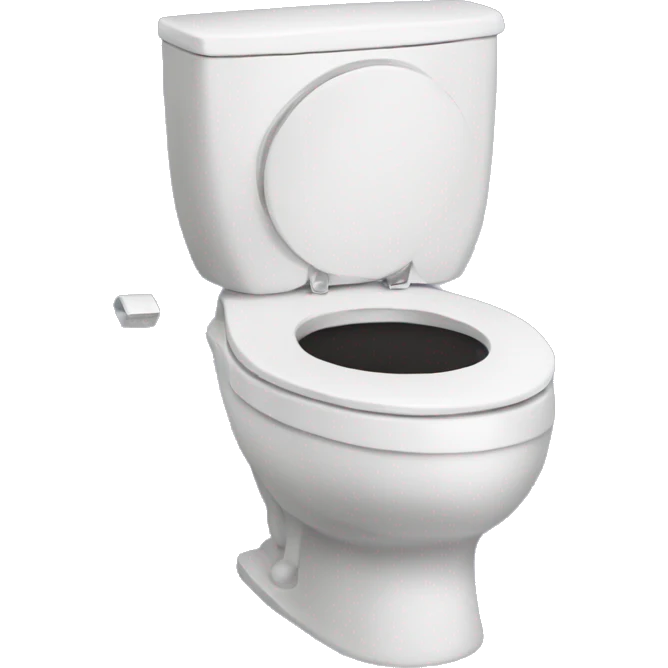 A toilet with a singing head coming out of i emoji