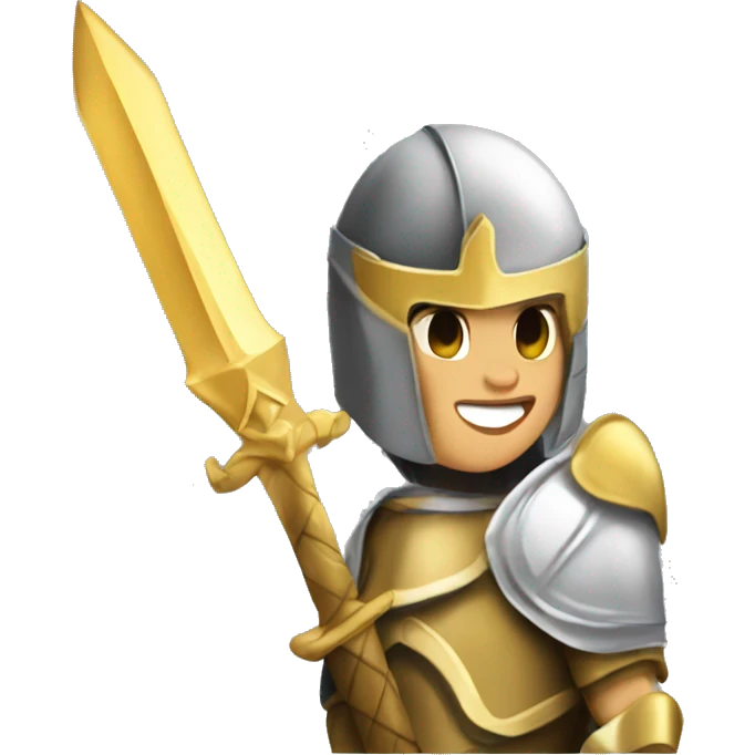 Golden Knight Caucasian female victory celebration wohoo emoji