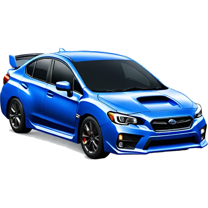 Blue subaru wrx going home fast emoji