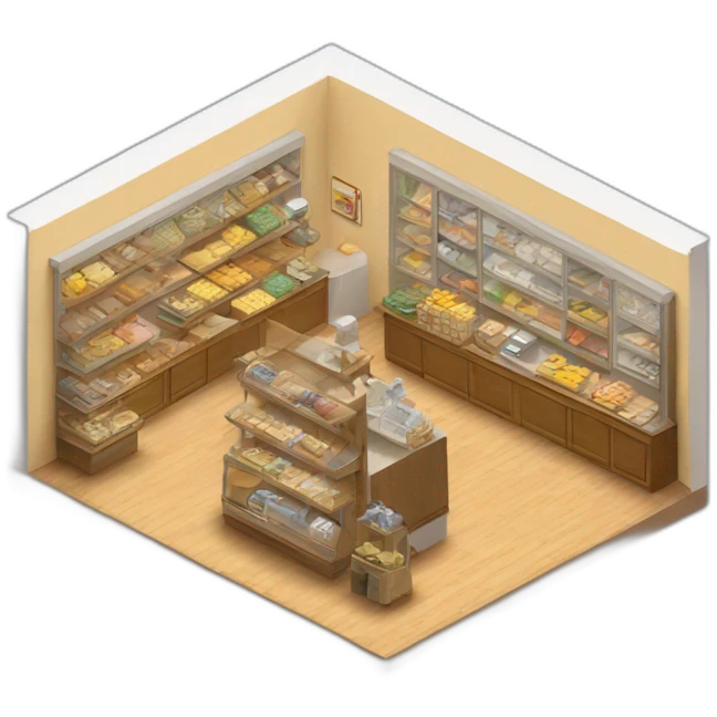 shop interior isometric emoji