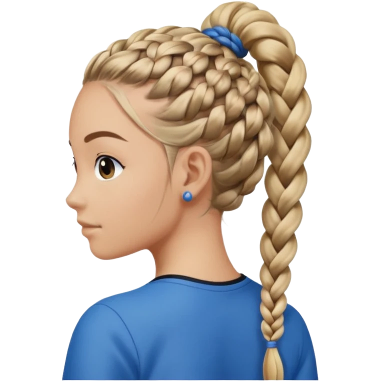 just hair braided hair tail one piece emoji