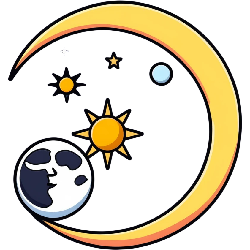 The sun and the moon emoji