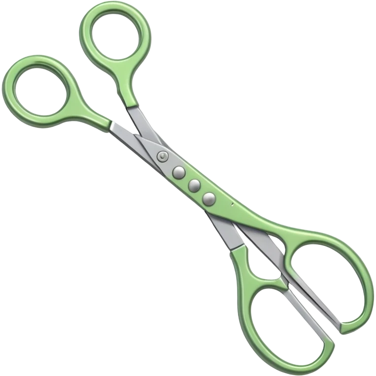 Light green scissor emoji