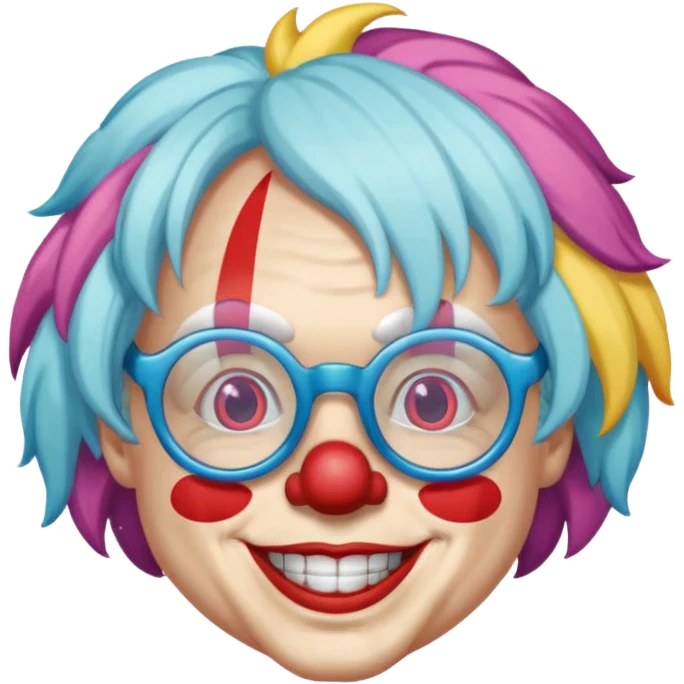Clown with glasses emoji