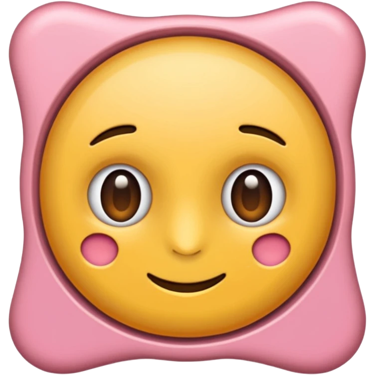 розовый чемодан с наклейками emoji