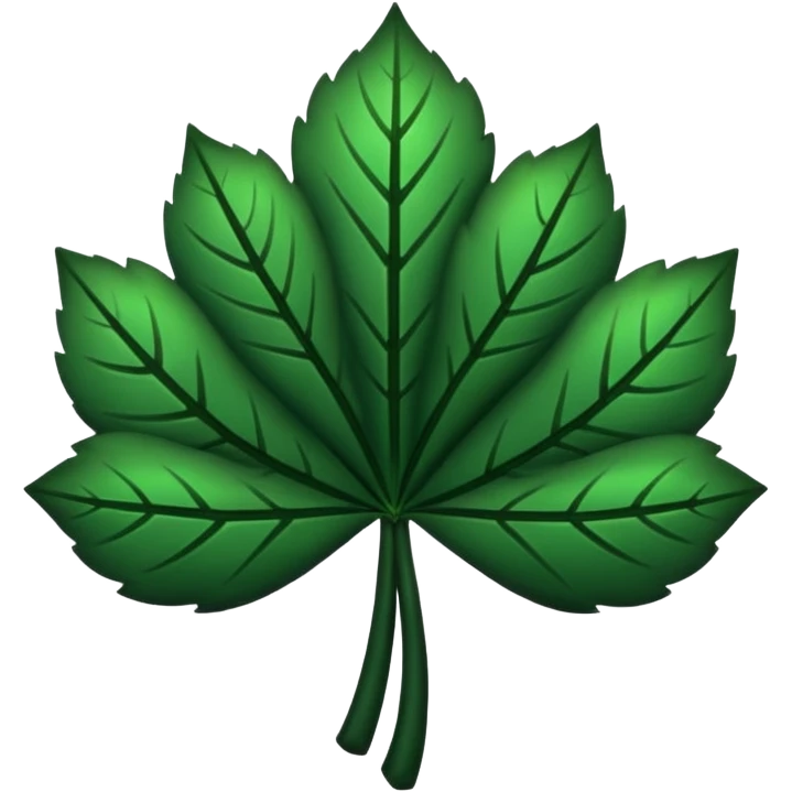 Trébol  negro con cinco hojas  emoji