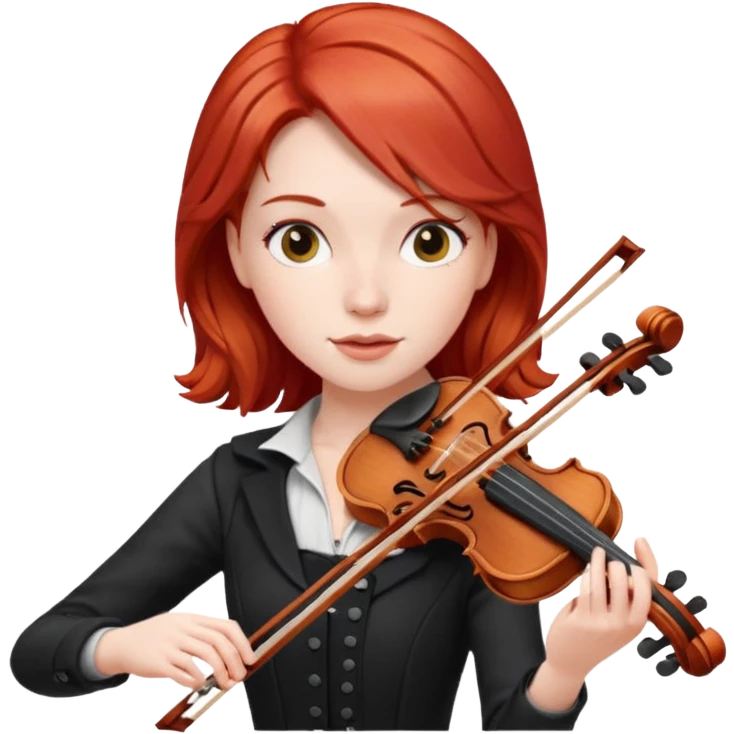RED HAIR  FEMALE VIOLINIST emoji