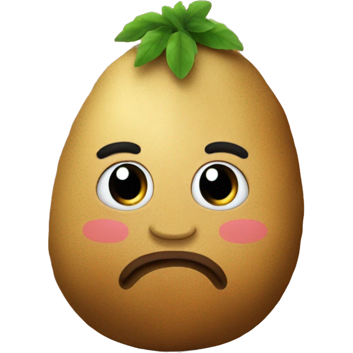 a cute potato with a face wearing a christmas sweater emoji