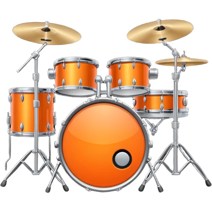 Neon orange drumset emoji