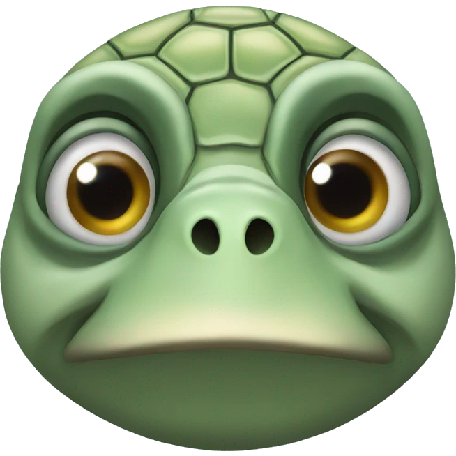 Very Sad sea turtle head shot emoji