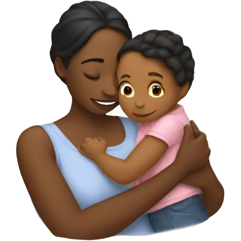 Harper and mommy hugging  emoji