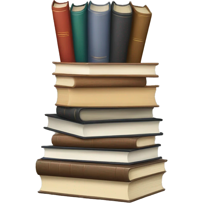 neutral stack of books emoji