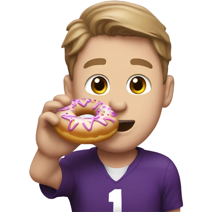 Joe Burrow eating a donut emoji
