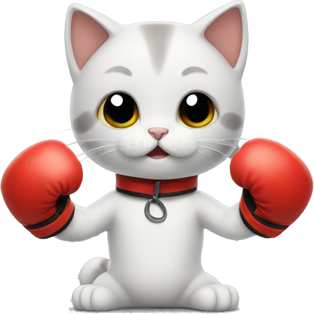 kitten with boxing gloves emoji