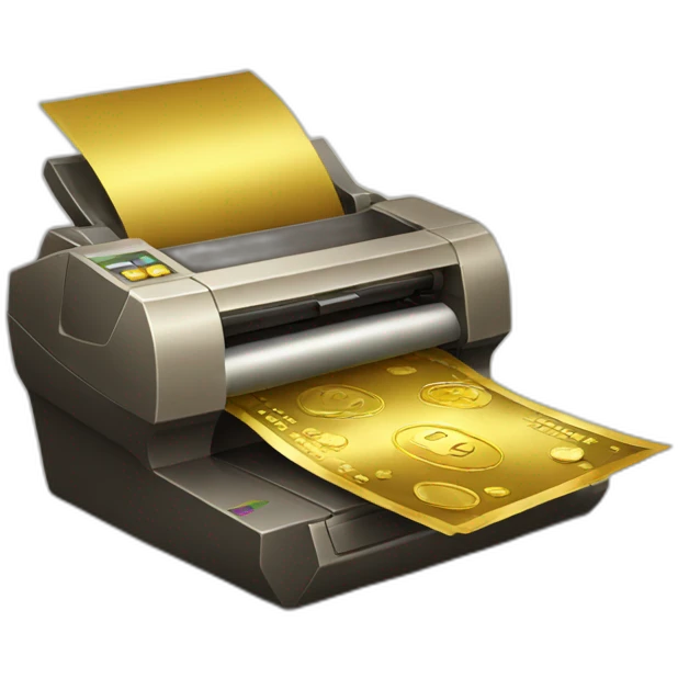 golden money printer emoji
