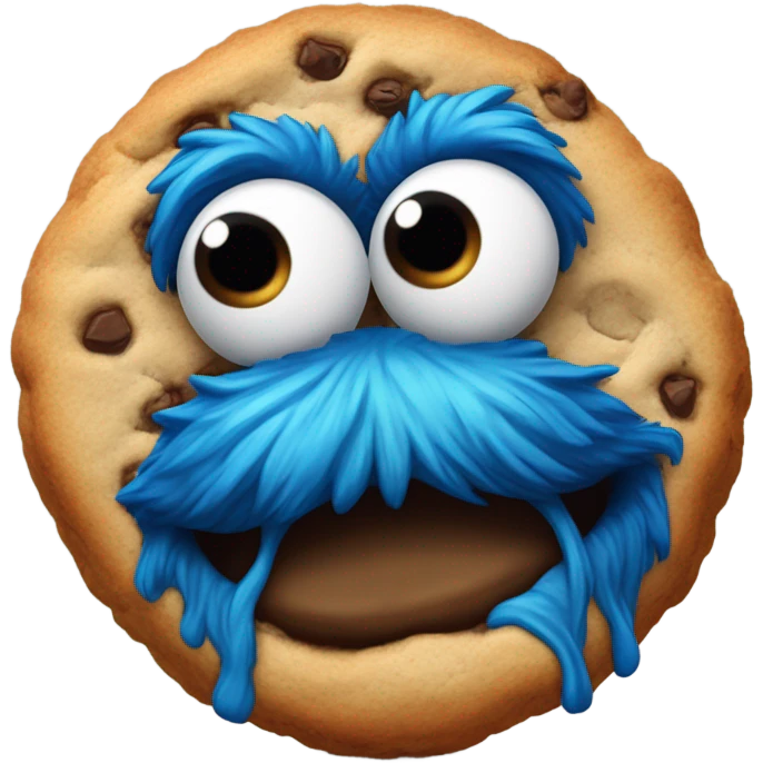 Cookie Monster with no cookies in it emoji