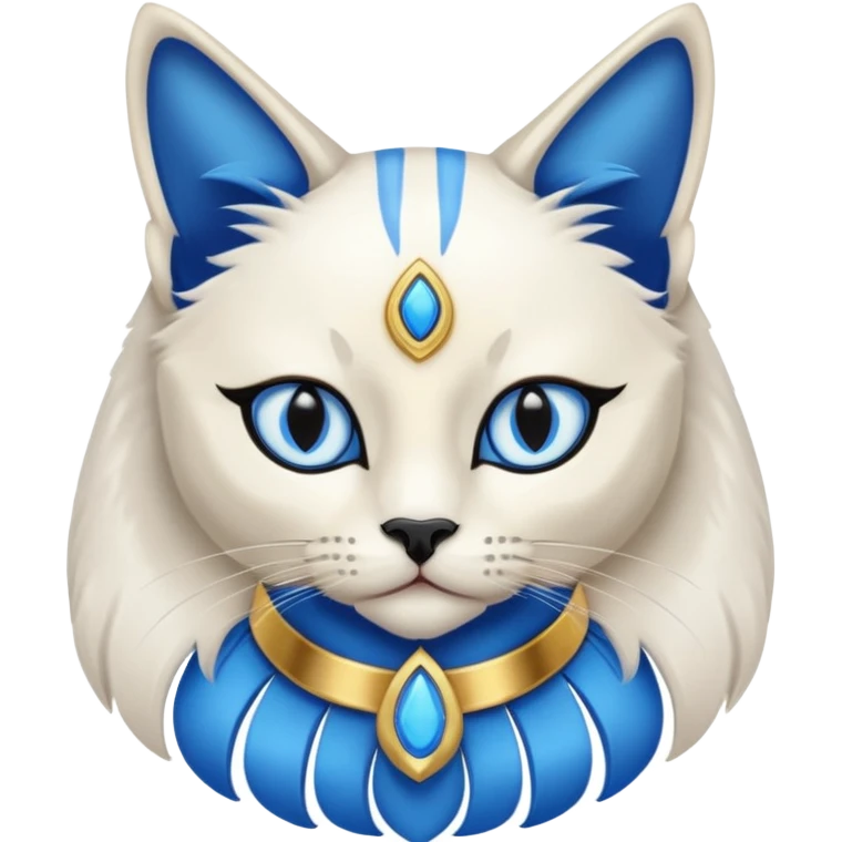 Egyptian Cats: White cat with blue eye paint








 emoji