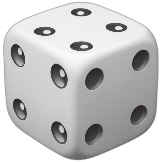 two isometric blank dice emoji