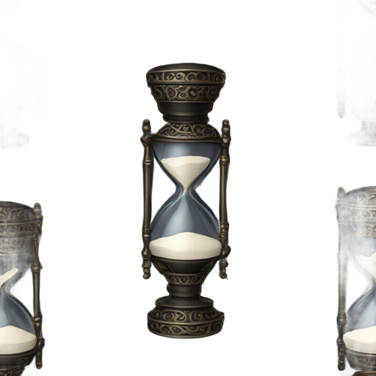 vintage ghotic black  hourglass emoji