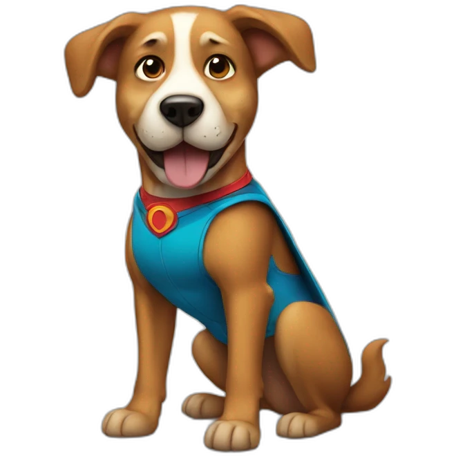 A super hero dog emoji