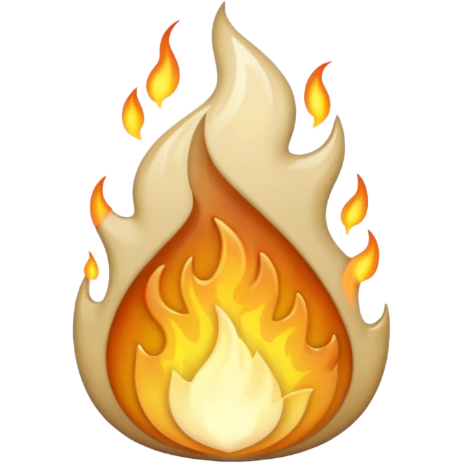 
light beige flame emoji