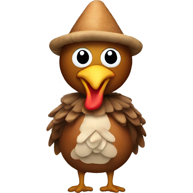 Emoji in a turkey costume emoji