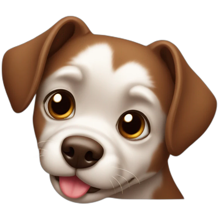 Chien avec chocolat emoji