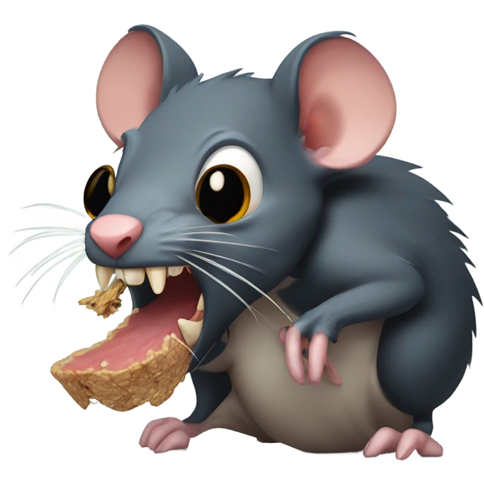 Horror rat eating rat emoji