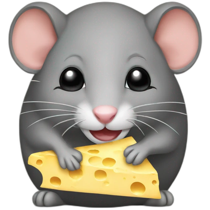 Rat with cheese emoji