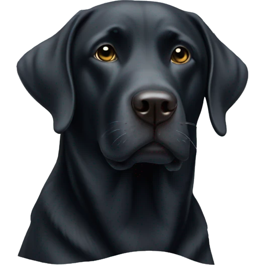 Black lab with snow emoji