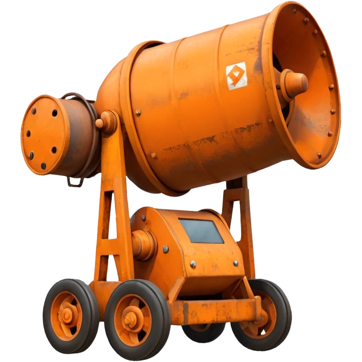 orange concrete mixer emoji